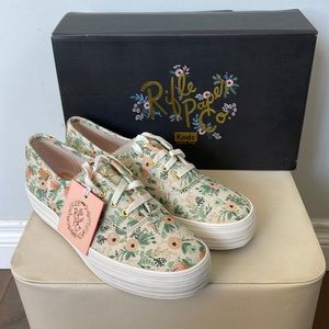 NIB - KEDS x Rifle Paper Co. Collab Wildflower Print Triple Stack Sole Sneaker 7